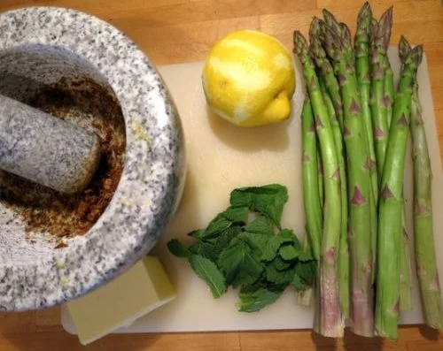Couscous Lachs mit Senf-Minze Spargel_2