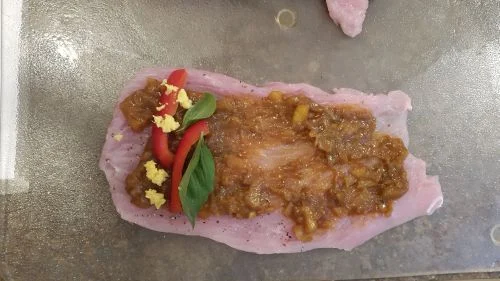 Putenroulade mit Mango-Chutney 7