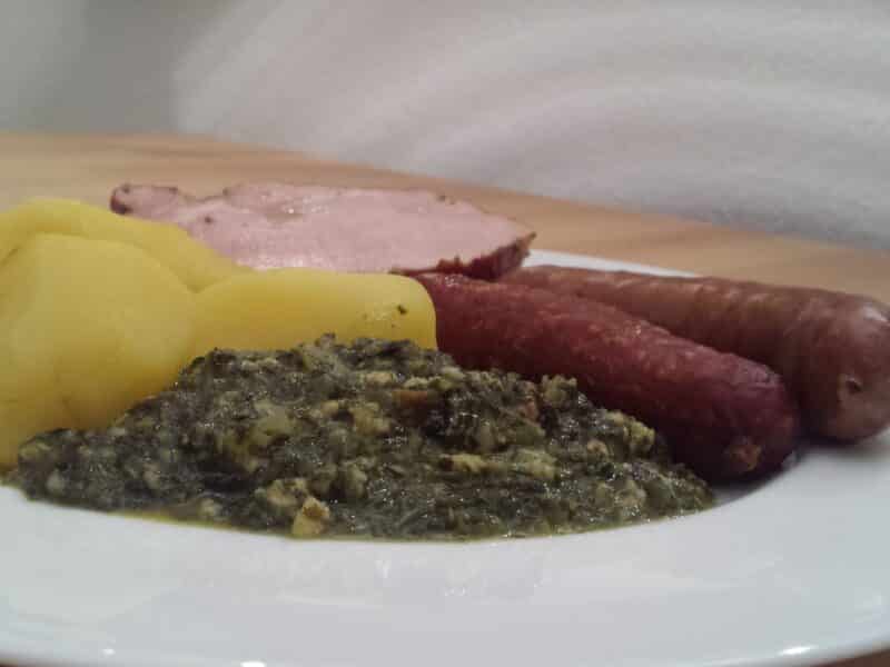 traditioneller Grünkohl mit Bremer Pinkel