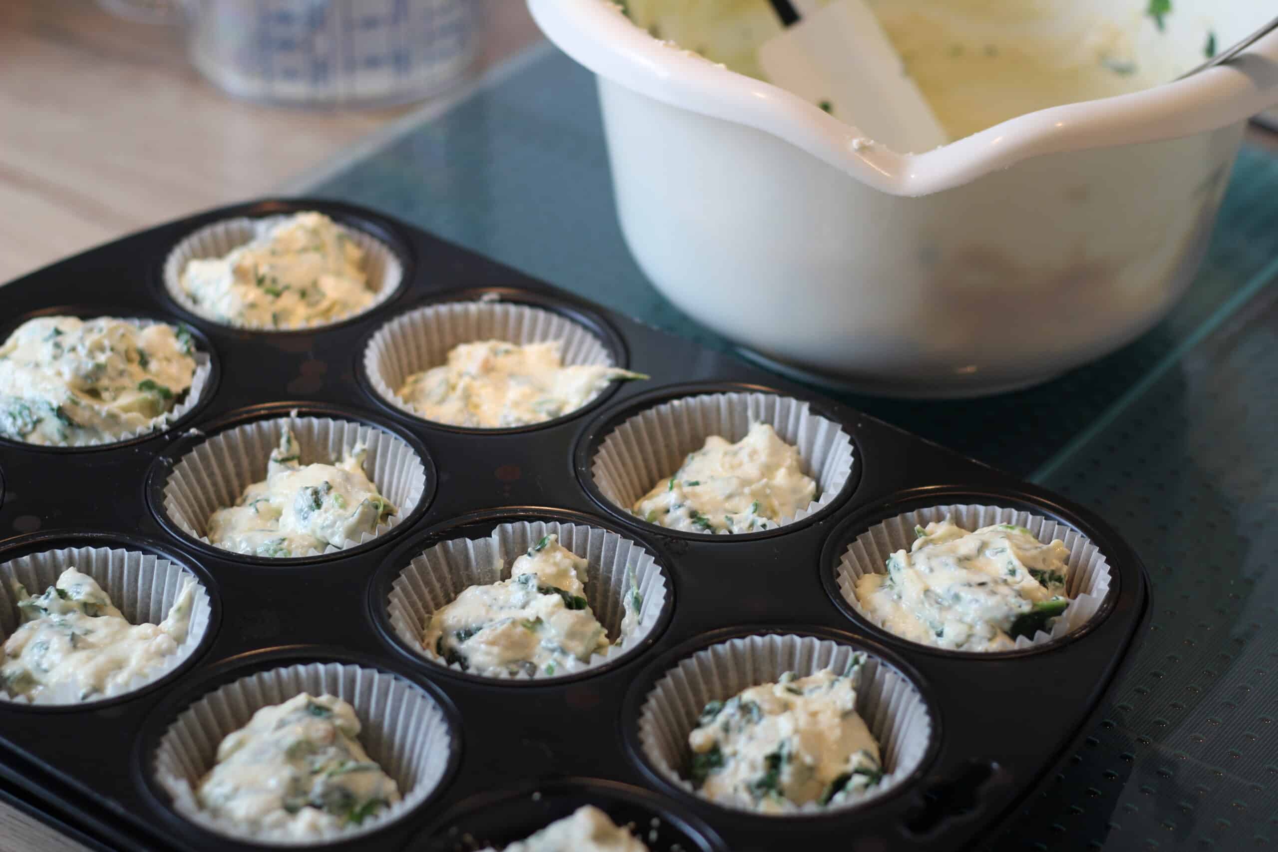 Ricotta-Spinat Muffins