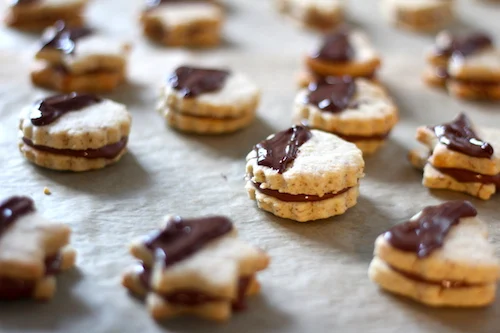 Nougat Taler Plätzchen backen3
