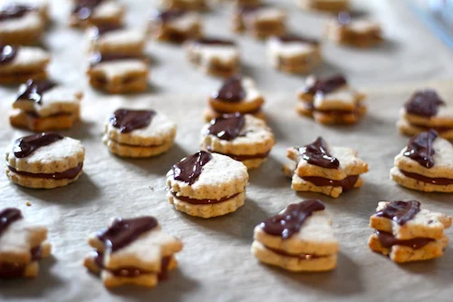 Nougat Taler Plätzchen backen